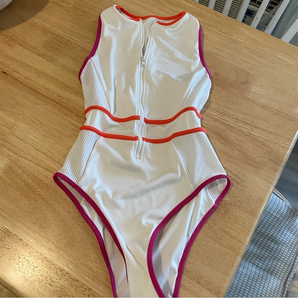 One Piece Zip Up Swimsuit